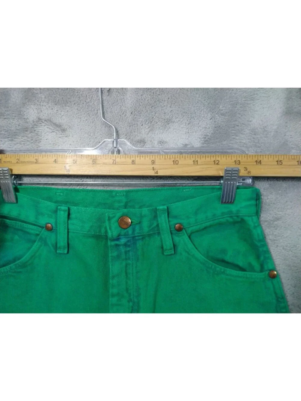 Wrangler Jeans Womens 9x32 Green Denim Cowboy Cut Slim Fit High Rise Vintage